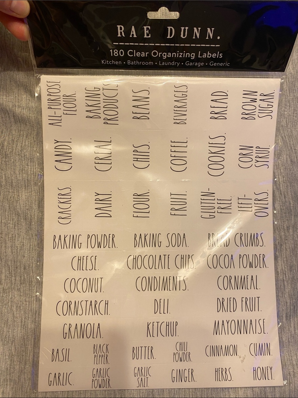 Rae Dunn Organizing Labels